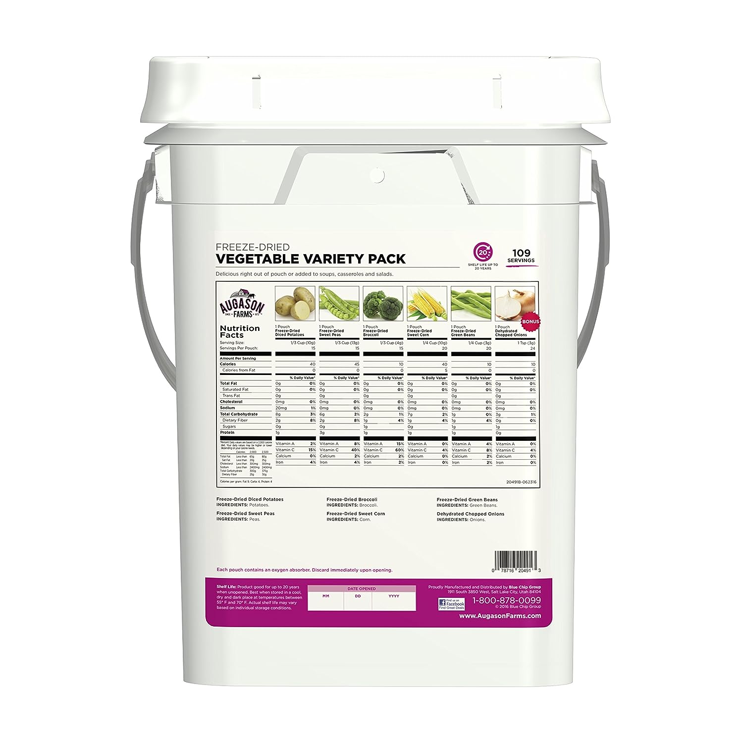 Augason Farms Breakfast and Dinner Variety Pail Emergency Food Supply Everyday Meals 4 Gallon Pail & 5-90620 Country Fresh 100% Real Instant Nonfat Dry Milk, 1 lb., 13 oz. - Image 6